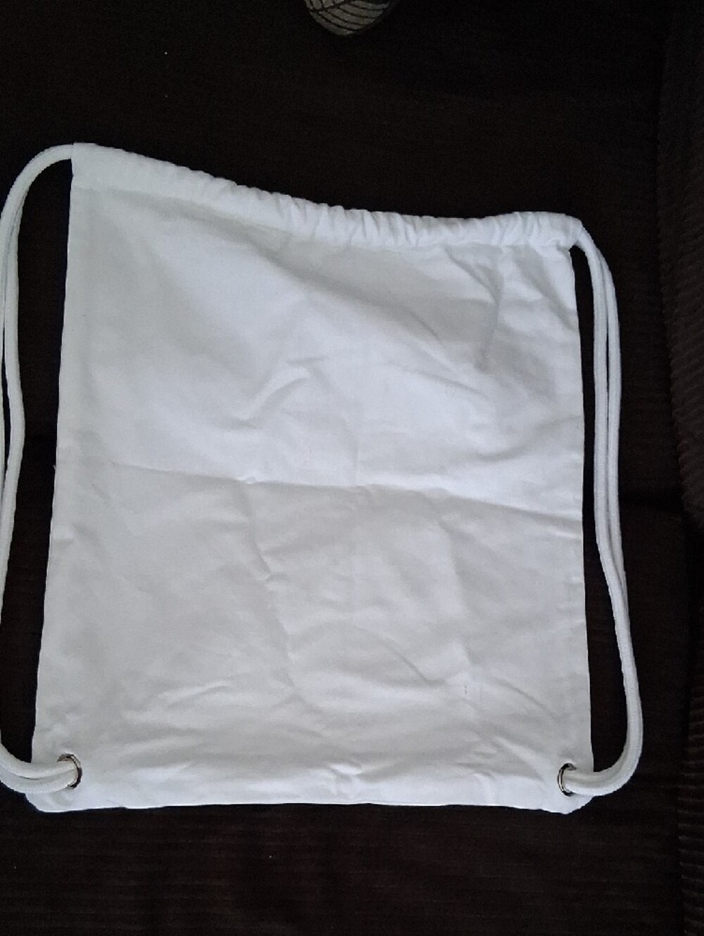 Burberry White Drawstring Backpack with Black Logo 2018 RARE Limited Edition - Picture 5 of 9